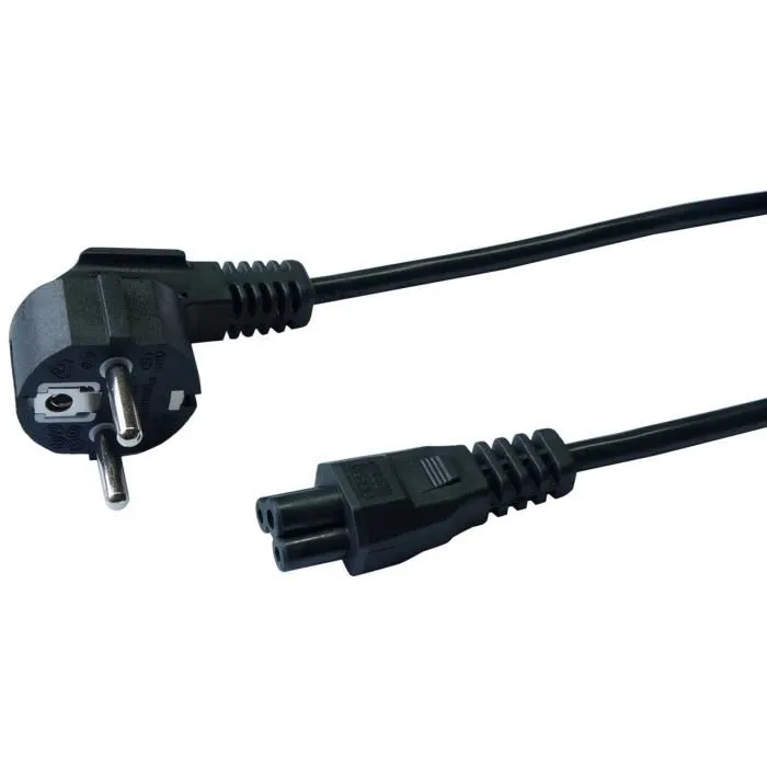 Lineaire EC217C Cable de Alimentación 2 Polos + Tierra Trébol 1.80m para PC y Laptops 220V/10A 1