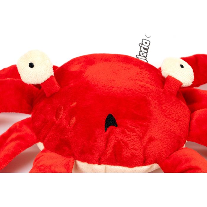Gloria Juguete Peluche Divertido Cangrejo Coco para Perro con Squeaker, Textura Blanda, Color Rojo, Poliéster