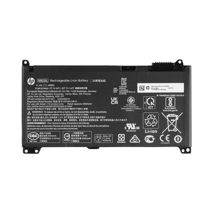 HP RR03048XL-PR Batería Li-Ion 4 celdas 48Wh 4210mAh para portátiles 0 HP RR03048XL-PR Batería Li-Ion 4 celdas 48Wh 4210mAh para portátiles 0