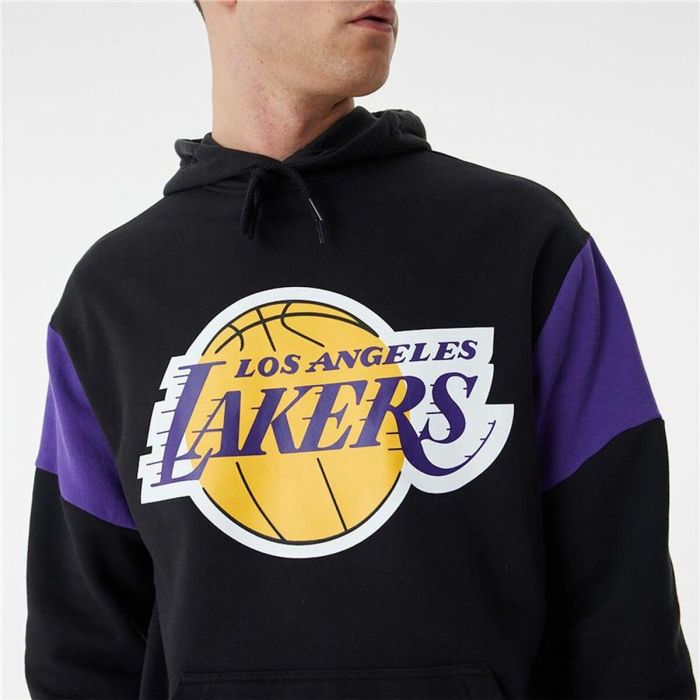 Sudadera con Capucha Unisex New Era NBA Colour Insert LA Lakers Negro 6