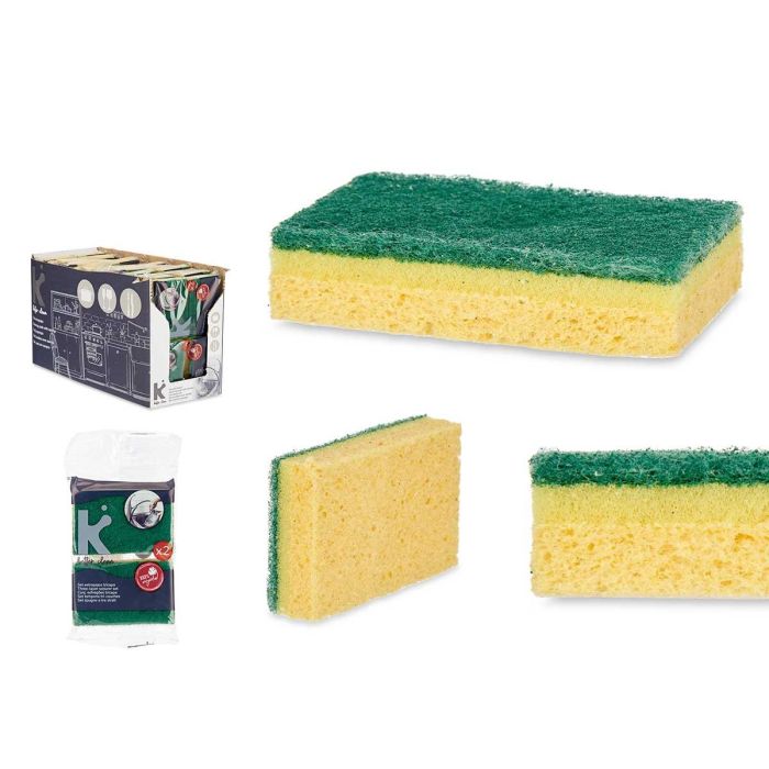 Set 2 Estropajos Tricapa con Esponja Vegetal Arte Regal 10.8x13.3x2 cm (26 Unidades) Set 2 Estropajos Tricapa con Esponja Vegetal Arte Regal 10.8x13.3x2 cm (26 Unidades)