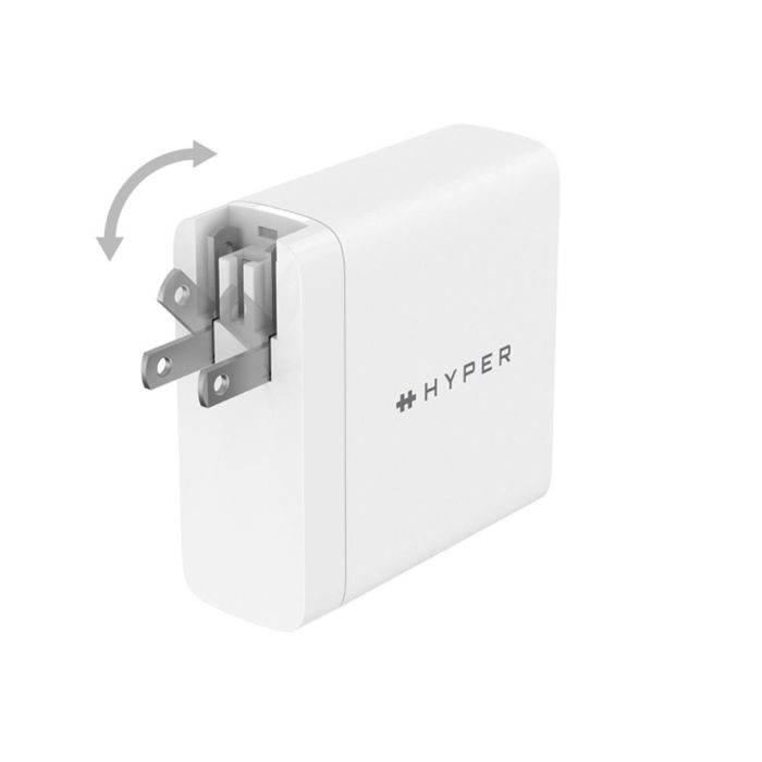HYPER HJG140WW Cargador de Dispositivo Móvil Universal Blanco, Carga Rápida, 2 Puertos USB Tipo C, Interior, 2m 1