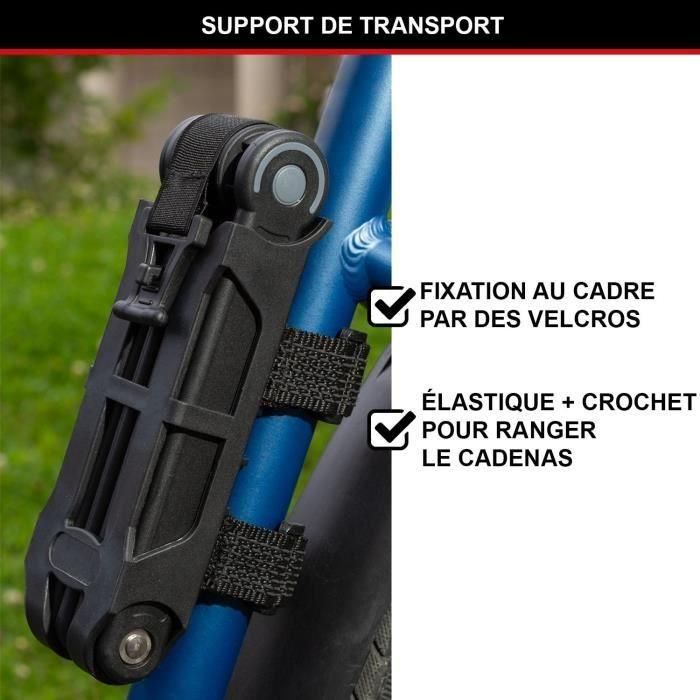 Candado plegable para bicicleta - MASTER LOCK - 8335EURDPRO - Acero endurecido, 4 llaves, soporte incluido 3