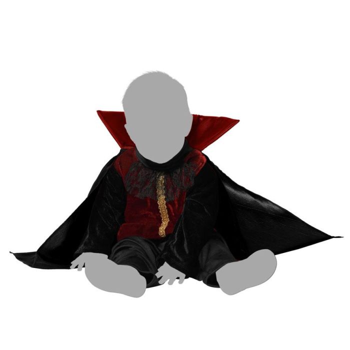 Disfraz Vampiro Bebe Niño Negro Y Rojo 12-24 Meses 2