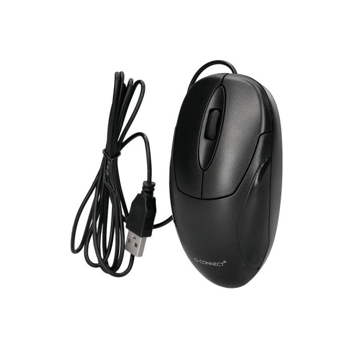 Raton Q-Connect Optico 800 Dpi Usb 1,5 grhz Negro 2