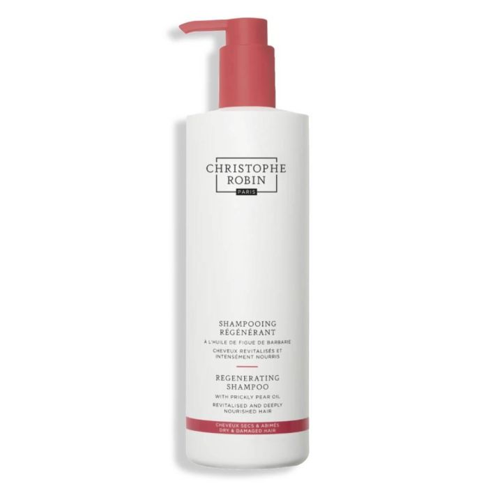 Christophe Robin Champú Regenerante con Aceite de Tuna 500 ml para Cabello Dañado, Seco o Químicamente Tratado