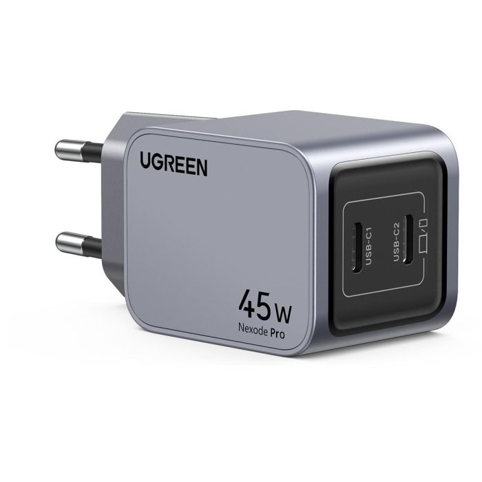 UGREEN Nexode Pro 45W Dual USB-C GaN Fast Charger EU gray 1 UGREEN Nexode Pro 45W Dual USB-C GaN Fast Charger EU gray 1