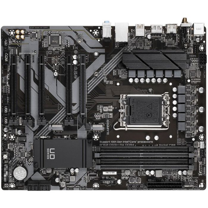 Gigabyte 9MB76S3X4-00-12 Placa Base B760 DS3H AX DDR4 Socket LGA1700 para Intel 12ª/13ª/14ª Gen, Wi-Fi 6E, ATX 4 Gigabyte 9MB76S3X4-00-12 Placa Base B760 DS3H AX DDR4 Socket LGA1700 para Intel 12ª/13ª/14ª Gen, Wi-Fi 6E, ATX 4
