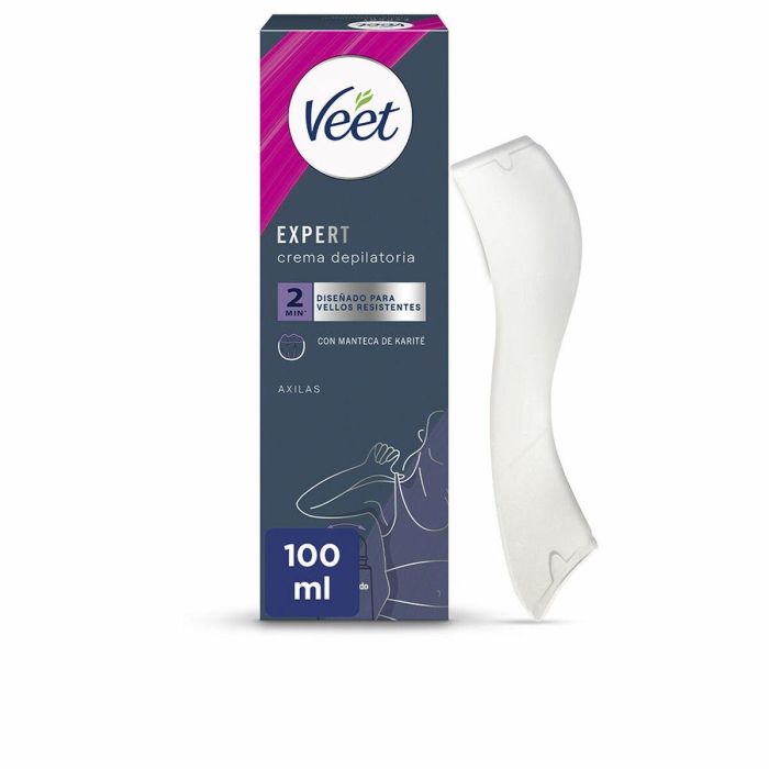 Veet EXPERT AXILAS Crema Depilatoria Roll-on Zonas Sensibles Axilas Bikini 100 ml - 35% Menos Químicos, Sin Amoníaco 1