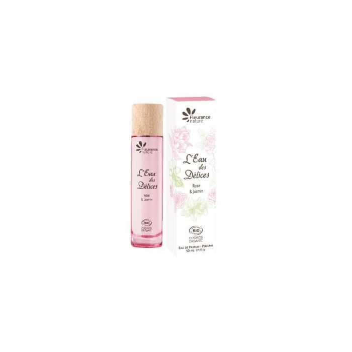 FLEURANCE NATURE Agua de Perfume Rosa-Jazmín 50ml Certificada COSMOS ORGANIC Vegana