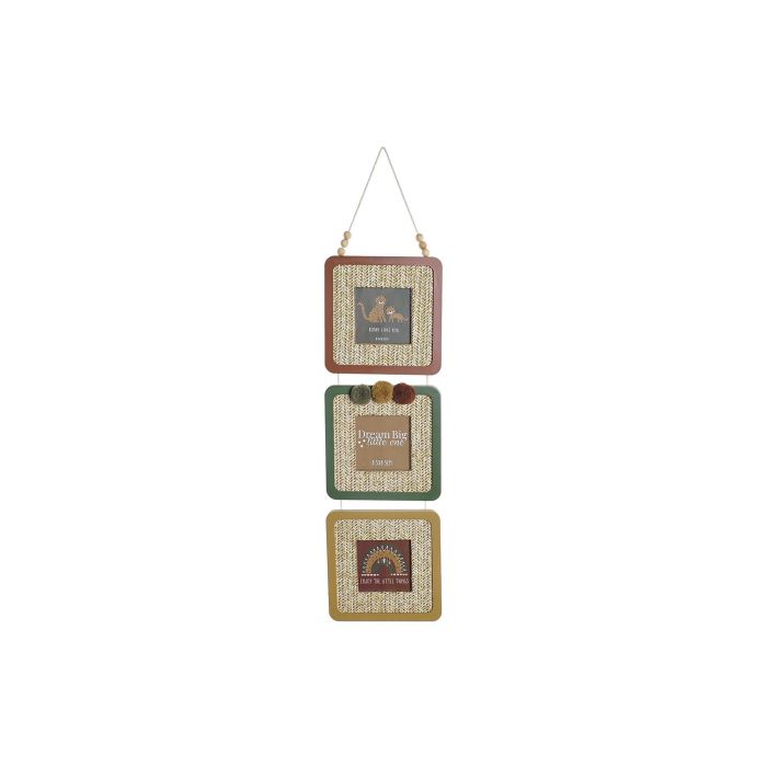 DKD Home Decor Marco Multifoto Kids Colección León Pompón para 3 Fotos MDF Multicolor Natural 64x16 cm Pack de 4 Unidades DKD Home Decor Marco Multifoto Kids Colección León Pompón para 3 Fotos MDF Multicolor Natural 64x16 cm Pack de 4 Unidades