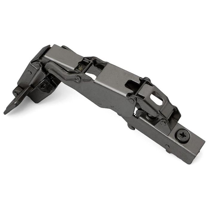 Herrajes Alk Puma 35 Bisagra Clip Cam 165º Cierre Amortiguado Pistón Regulacion CAM Acabado Grafito Codo Acodado para Muebles