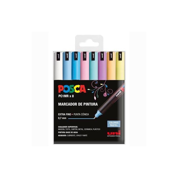 Posca Estuche Basic Marcador Pc-1Mr-8C Colores Surtido Pastel -8U-