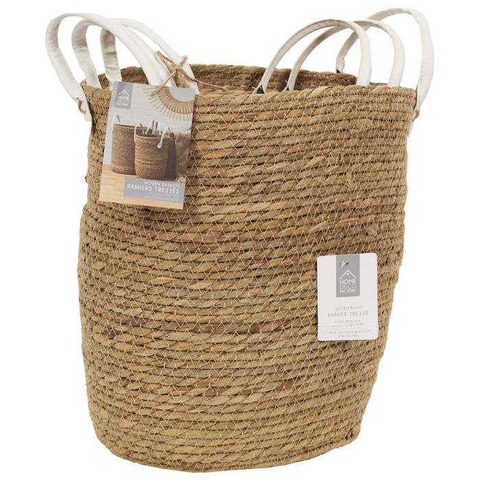 Home Deco Factory Juego de 3 Cestas Mirage Ecológicas con Asas 2