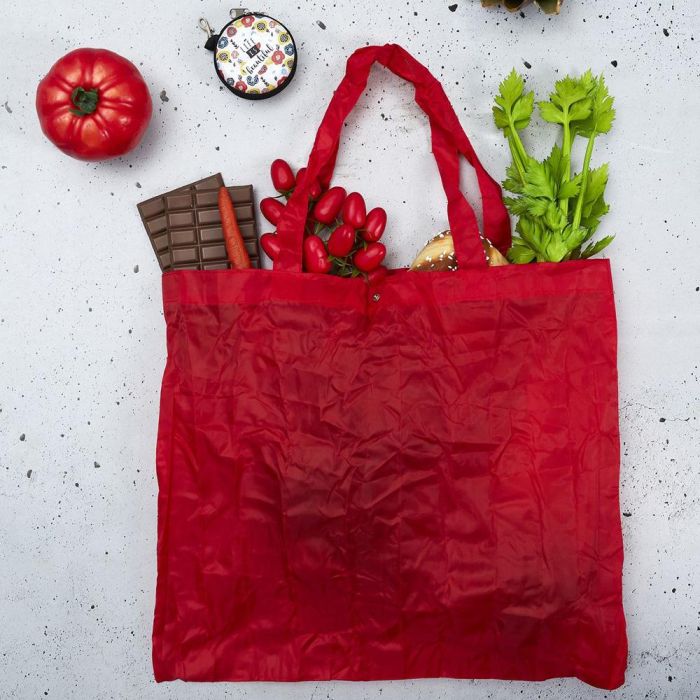 Entre Temps Bolsa Compra Plegable Con Estuche Entre Temps Azul Rojo Ideal Para Bolso 1