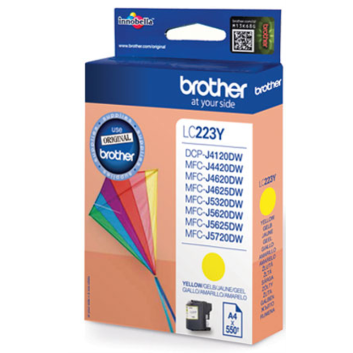Brother Lc-223Cbp Tinta Original Amarilla 550 Páginas para DCP-4120DW, MFC-J4420DW, MFC-J4620DW, MFC-J5320DW