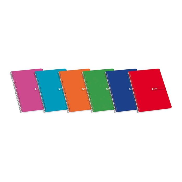Enri Cuaderno espiral DIN A5 cuadriculado, tapa blanda, 15,5x21,5 cm, colores surtidos 0 Enri Cuaderno espiral DIN A5 cuadriculado, tapa blanda, 15,5x21,5 cm, colores surtidos 0