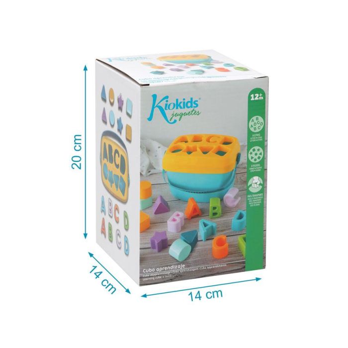 KioKids Cubo Juguete con Formas Encajables Educativo para Aprender Letras y Formas Geométricas Multicolor +12 Meses 4 KioKids Cubo Juguete con Formas Encajables Educativo para Aprender Letras y Formas Geométricas Multicolor +12 Meses 4