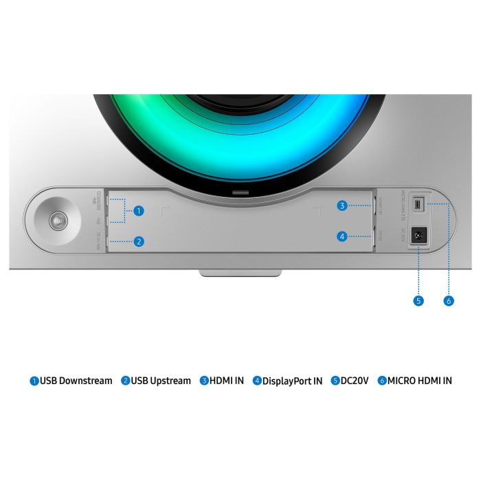 Samsung Monitor Gaming Ultrapanorámico Curvo Odyssey OLED G9 S49CG934SU 49" Dual QHD 240Hz 0.03ms OLED Multimedia Plata 11