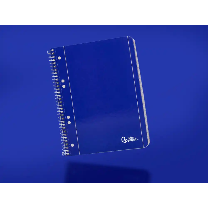 Liderpapel Cuaderno Espiral A5 Micro Serie Azul Tapa Blanda 80h 75gr Horizontal 6 Taladros Azul 7