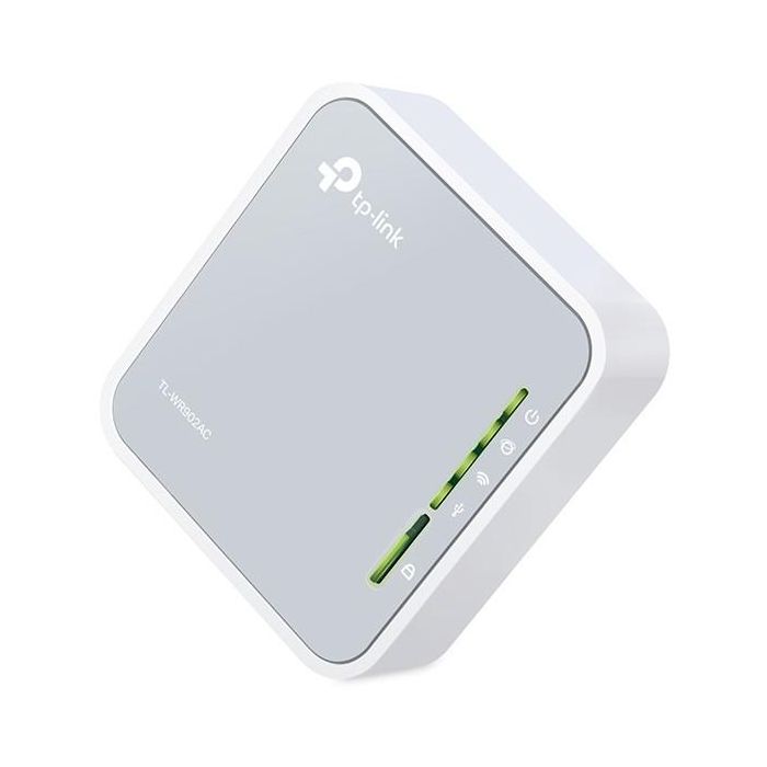 TP-Link TL-WR902AC Router de Viaje Wi-Fi AC750 Doble Banda 2.4/5GHz Portátil con USB 2.0 para Carga y Compartir Archivos