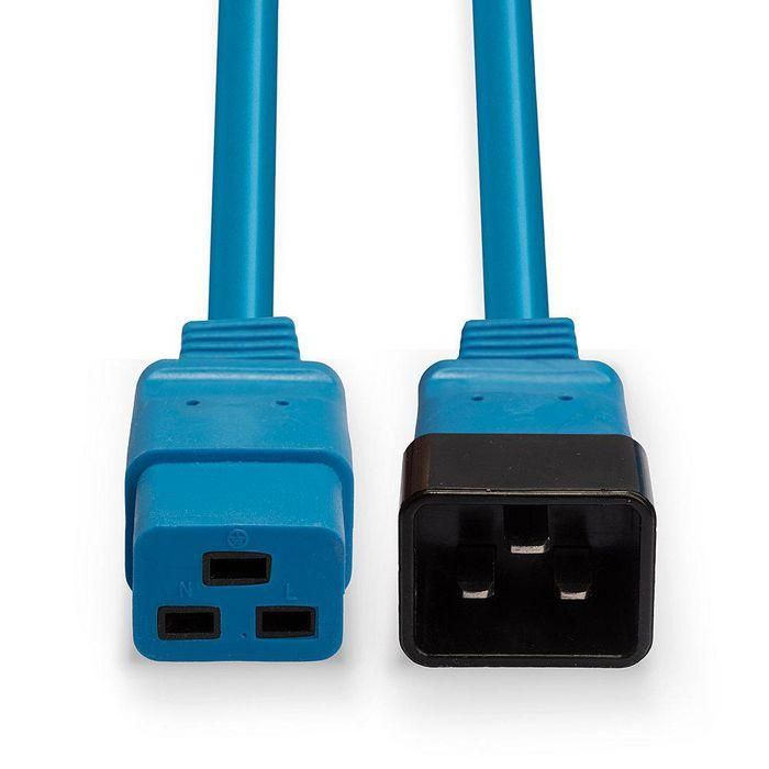 Lindy 3m IEC C19 to C20 Extension Cable, Blue 3 Lindy 3m IEC C19 to C20 Extension Cable, Blue 3