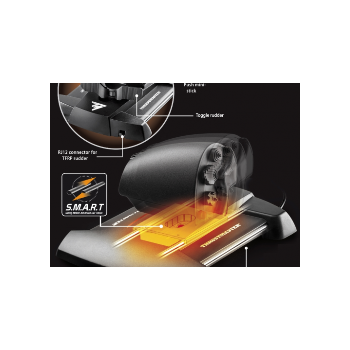 Thrustmaster T-16000M FCS Hotas Joystick para PC y MAC, Negro/Naranja, 2960778 - Palanca de mando con tecnología H.E.A.R.T, 30 botones, 9 ejes 6