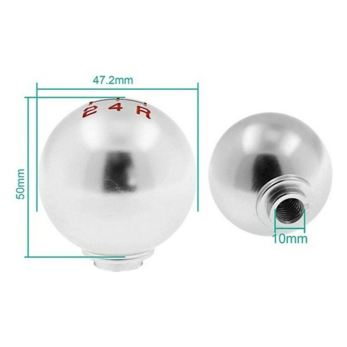 Occ Sport Pomo Palanca Cambios Redondo Aluminio Plata OCCPOM003 Universal 4