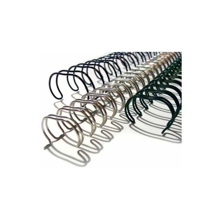 Canutillo Metal Wire Yosan Nº 8 (34 Anillas Paso 3:1) 12,7 Mm Negro (Set de 100)