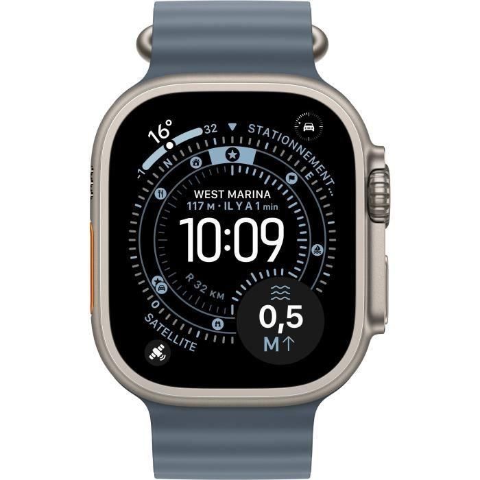 Apple MEWH4QFA Watch Ultra 3 GPS + Cellular - 49 mm - Caja de titanio natural - Correa Anchor Blue OceanBand 1 Apple MEWH4QFA Watch Ultra 3 GPS + Cellular - 49 mm - Caja de titanio natural - Correa Anchor Blue OceanBand 1