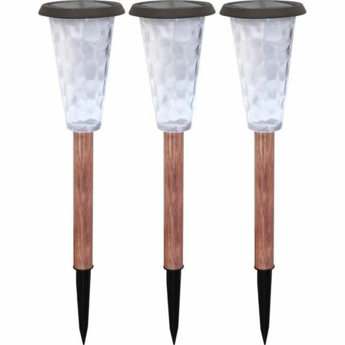 Canopo Set de 3 Balizas Solares 20 Lúmenes Beige Canopo Set de 3 Balizas Solares 20 Lúmenes Beige