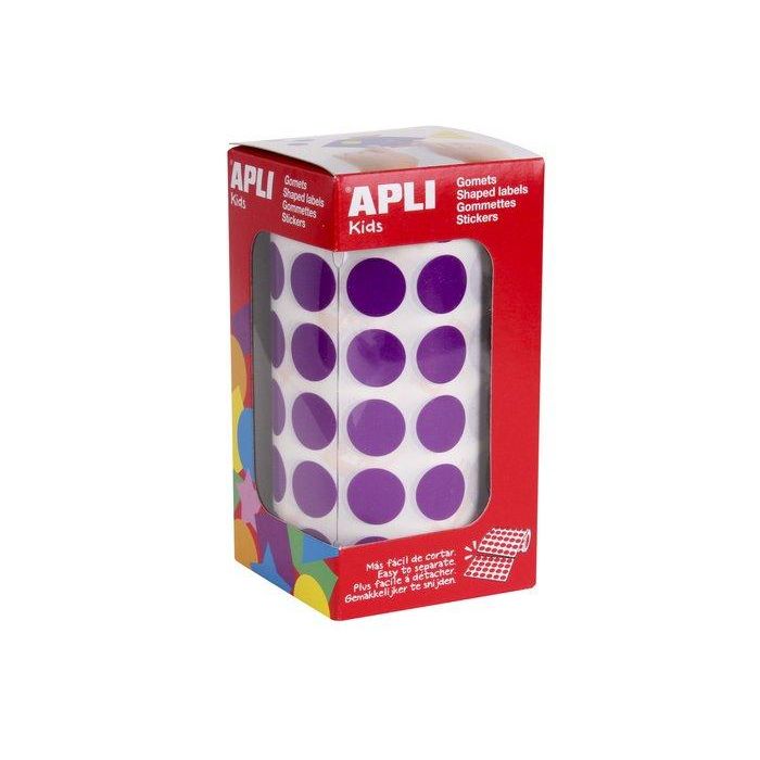 Gomets Apli Rollo 59H Circulo Ø 15 Mm Lila 2.832 Uds. (11485)