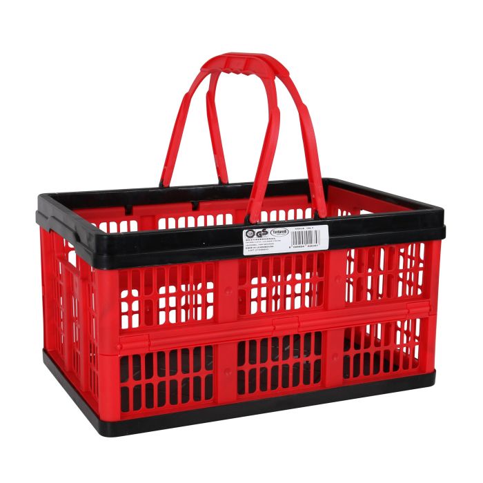 Caja Plegable con Asas 16L Voila Rojo/Negro - Inde (10 Unidades) 2 Caja Plegable con Asas 16L Voila Rojo/Negro - Inde (10 Unidades) 2