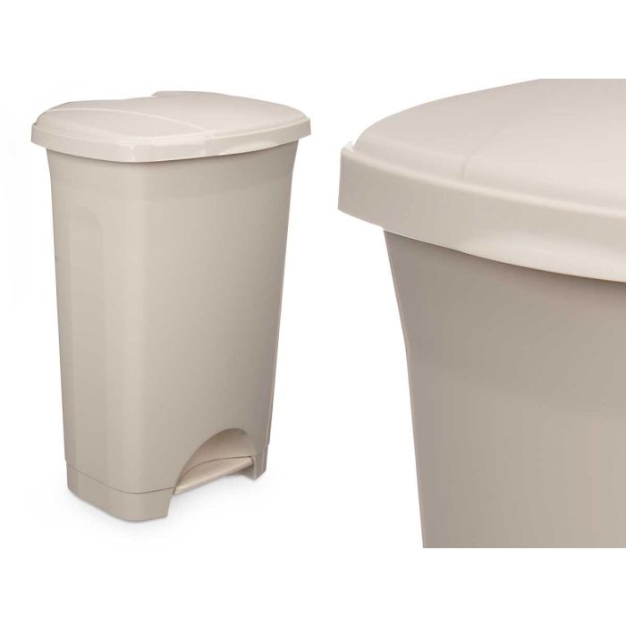 Papelera Pedal Plastico 50L Beis Arte Regal 43X64CM (3 Unidades) 1 Papelera Pedal Plastico 50L Beis Arte Regal 43X64CM (3 Unidades) 1