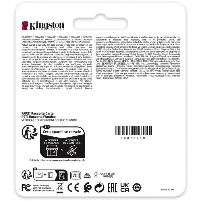 CARD Card 16GB Kingston HC Industrial -40C to 85C retail 3