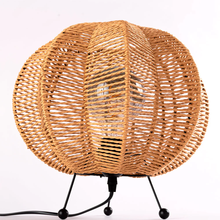 Lámpara de Mesa Alex SKD-T-2009 Decoración Mediterráneo, Natural o Boho-Chic