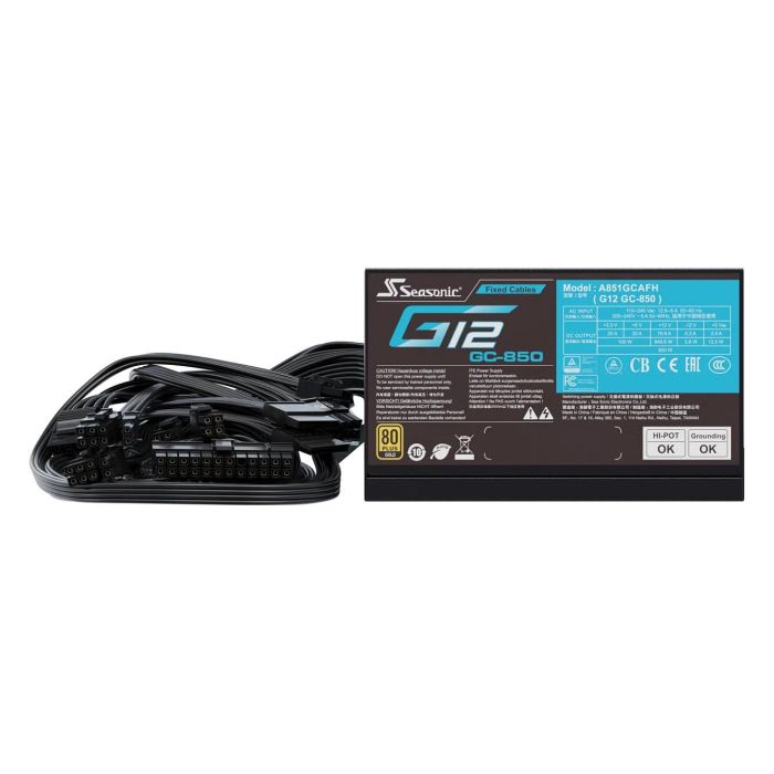 Seasonic Fuente de Alimentación G12 GC-850 850W 80+ Gold ATX No modular para PC Negra 1