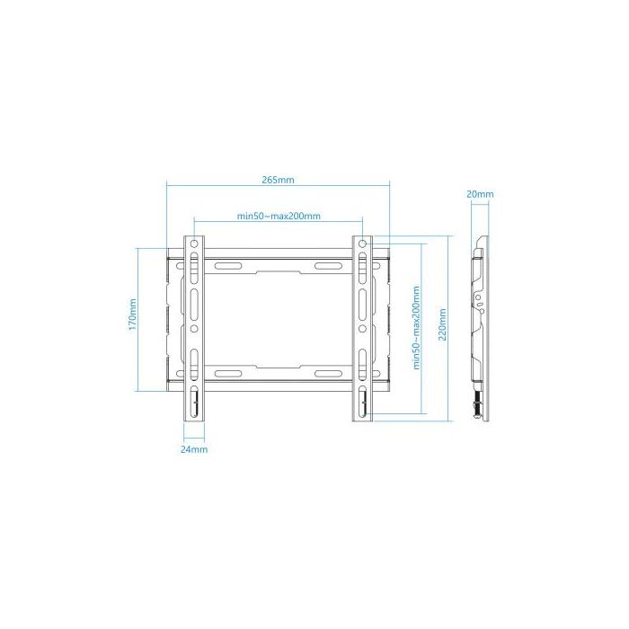Tooq Soporte de Pared para Pantalla 23"-43" LP1043F-B Negro Tooq Soporte de Pared para Pantalla 23"-43" LP1043F-B Negro