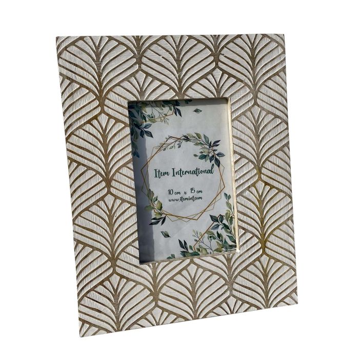 DKD Home Decor Marco de Fotos para 10x15 cm Marrón Madera de Mango Acabado Decapé Colección Pikoh Urbano 25x20x2 cm