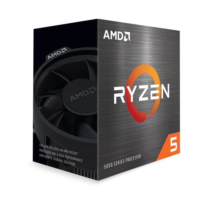 AMD Ryzen 5 5600X Procesador, Socket AM4, 6 núcleos, 3.7GHz Base, 4.6GHz Turbo, 65W TDP, 7nm