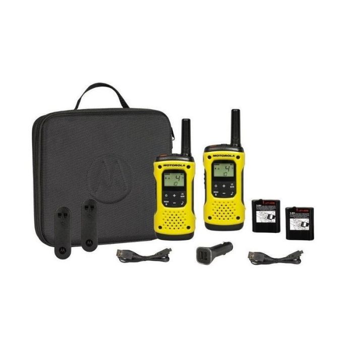 Motorola TLKR T92 H2O Walkie Talkie PMR, 16 Canales, Alcance 10 km, IP67, Negro/Amarillo 3