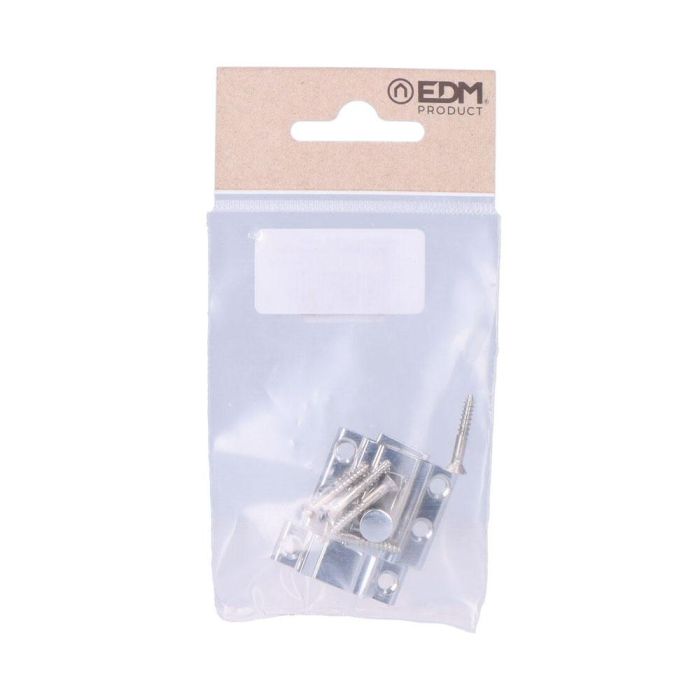 Edm Pasador de latón niquelado cromado cerrojo/pestillo 35mm 25+10mm 1 Edm Pasador de latón niquelado cromado cerrojo/pestillo 35mm 25+10mm 1