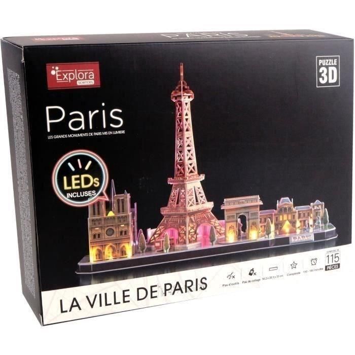 Puzzle Luminoso 3D - Monumentos de París - Juego de Construcción - EXPLORA - 115 piezas - A partir de 8 años 3 Puzzle Luminoso 3D - Monumentos de París - Juego de Construcción - EXPLORA - 115 piezas - A partir de 8 años 3