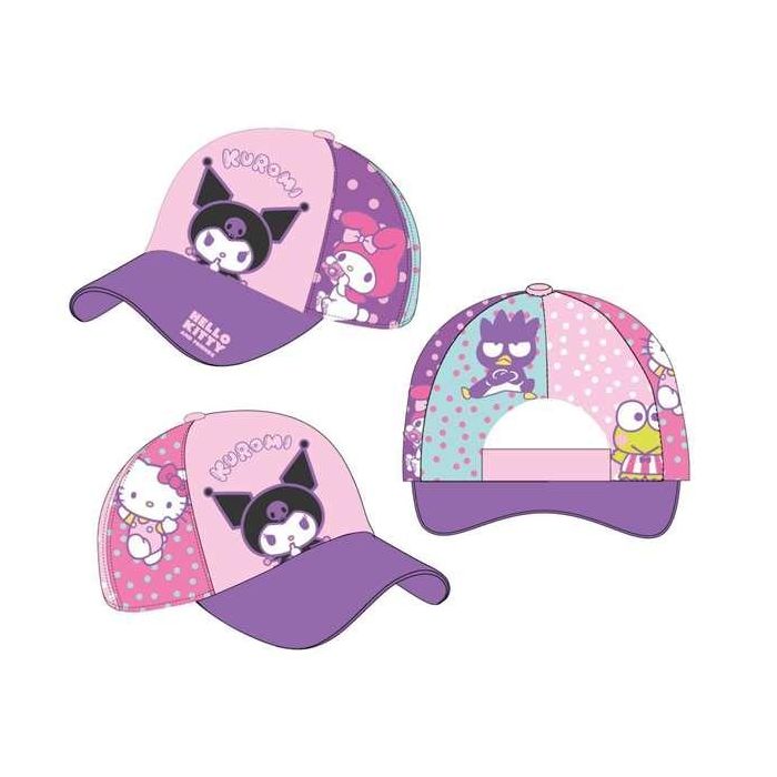 Hello Kitty Kuromi Gorra Visera Curva Infantil Púrpura Talla 53 cm 1