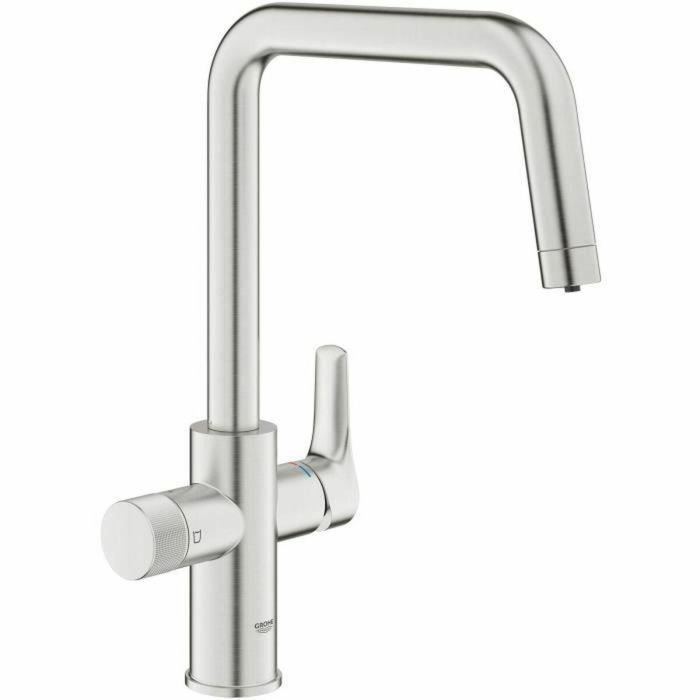 GROHE 30595DC0 Grifo Cocina con Filtro de Agua Supersteel, Caño Alto en U, Rotación 150°, Blue Pure Start 0 GROHE 30595DC0 Grifo Cocina con Filtro de Agua Supersteel, Caño Alto en U, Rotación 150°, Blue Pure Start 0