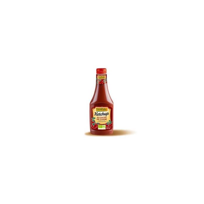 DANIVAL Ketchup Ecológico Original con Azúcar de Caña 560g - Puré de Tomate Bio