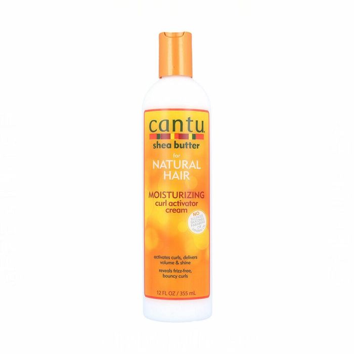 Cantu FOR NATURAL HAIR Moisturizing Curl Activator Cream, Anti-Frizz, Volumen y Brillo, Sin Sulfatos, Parabenos, 355 ml
