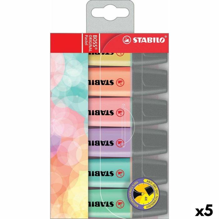 Set de Marcadores Fluorescentes Stabilo Boss Multicolor (5 Unidades) Set de Marcadores Fluorescentes Stabilo Boss Multicolor (5 Unidades)