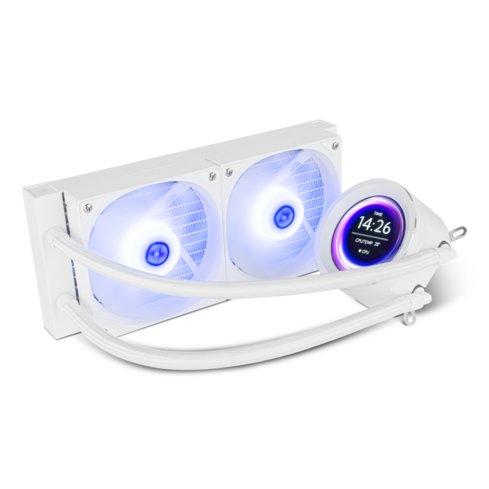 NOX Hummer X-240 LCD Refrigeración Líquida AIO 240mm con Pantalla LCD RGB Blanco para CPU Intel/AMD NOX Hummer X-240 LCD Refrigeración Líquida AIO 240mm con Pantalla LCD RGB Blanco para CPU Intel/AMD