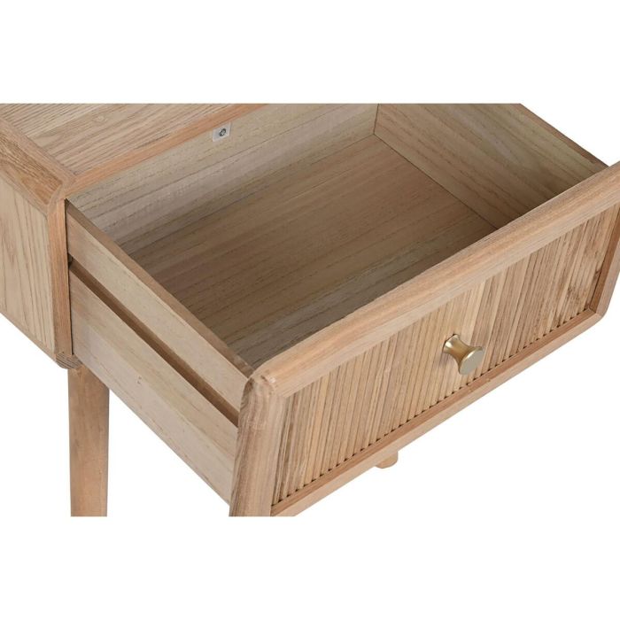 DKD Home Decor Mesita de Noche Scandi de Pino y MDF Natural 32 x 52 x 40 cm con 1 Cajón 4 DKD Home Decor Mesita de Noche Scandi de Pino y MDF Natural 32 x 52 x 40 cm con 1 Cajón 4